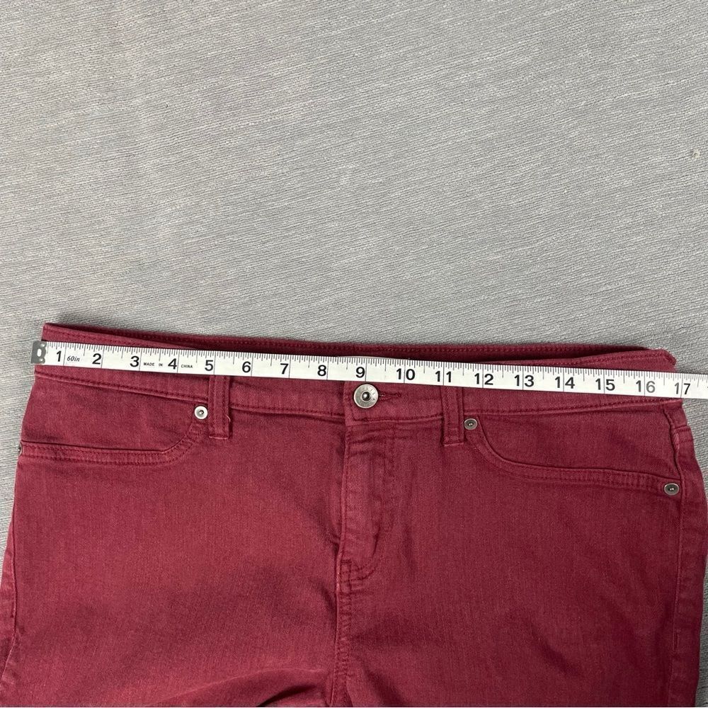 LILA RYAN Maroon Tuscany Skinny Stretch Jeans Women’s Size 32 - Picture 5 of 10